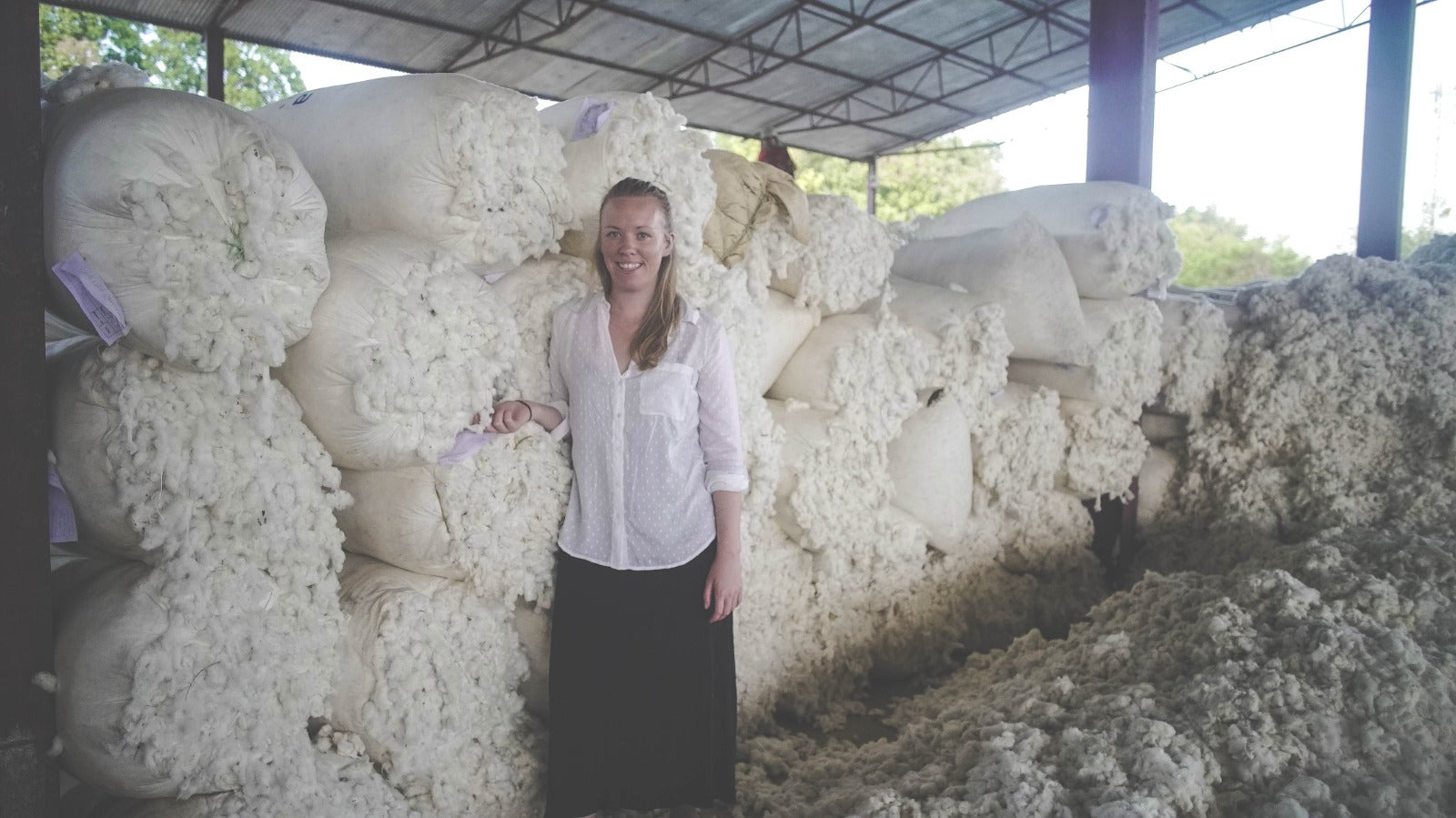 sam at cotton farm in india